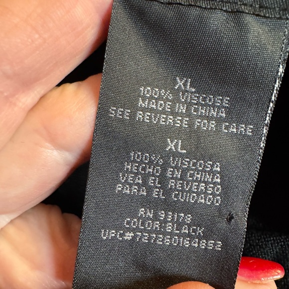 NWT Grace Elements Black/Black Open Front Cardigan Sweater XLARGE #I - Picture 6 of 7